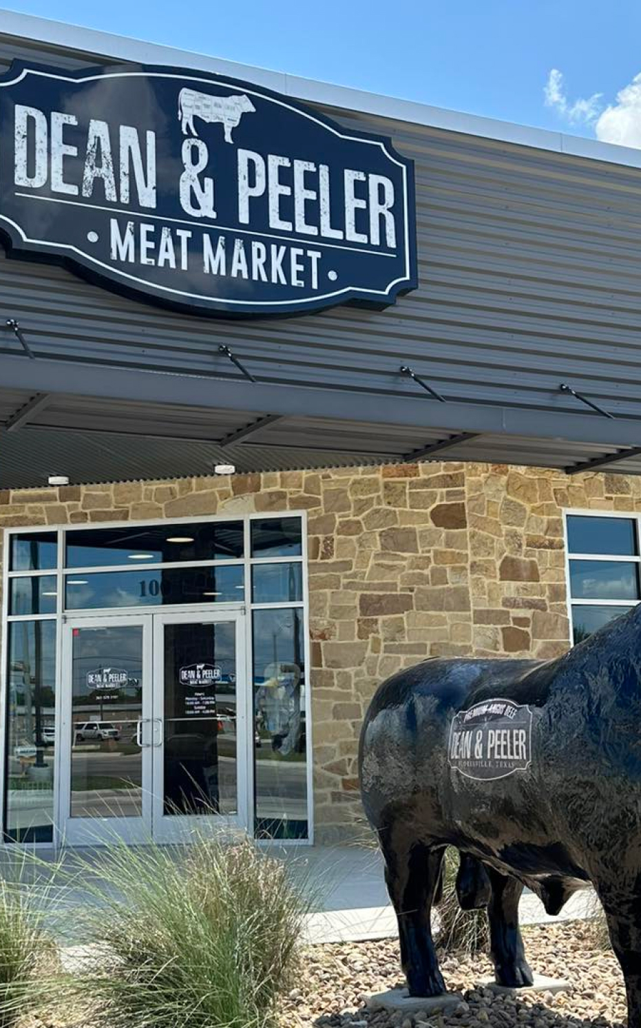 The Dean & Peeler Meat Market sign